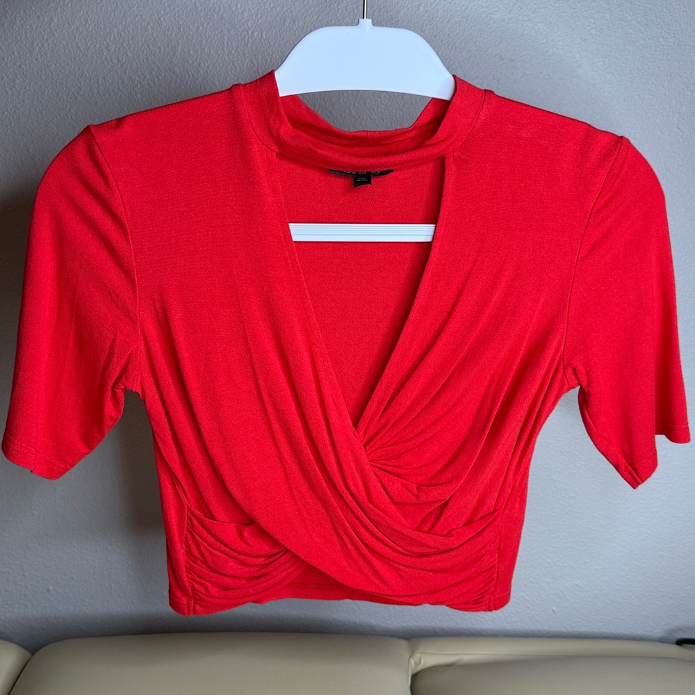 Topshop Vibrant Red Knit Top